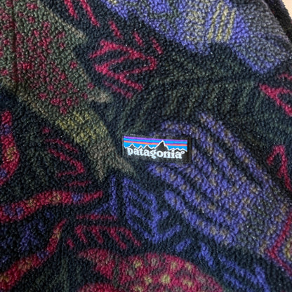 90's Patagonia パタゴニア Deep Sea 深海生物 総柄スナップT フリースプルオーバー (M)/A9753F-SO