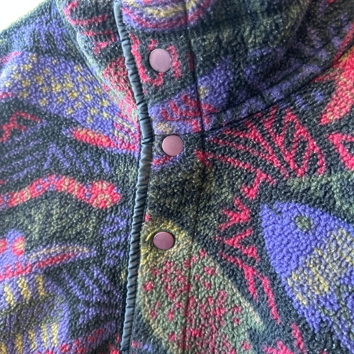90's Patagonia パタゴニア Deep Sea 深海生物 総柄スナップT フリースプルオーバー (M)/A9753F-SO