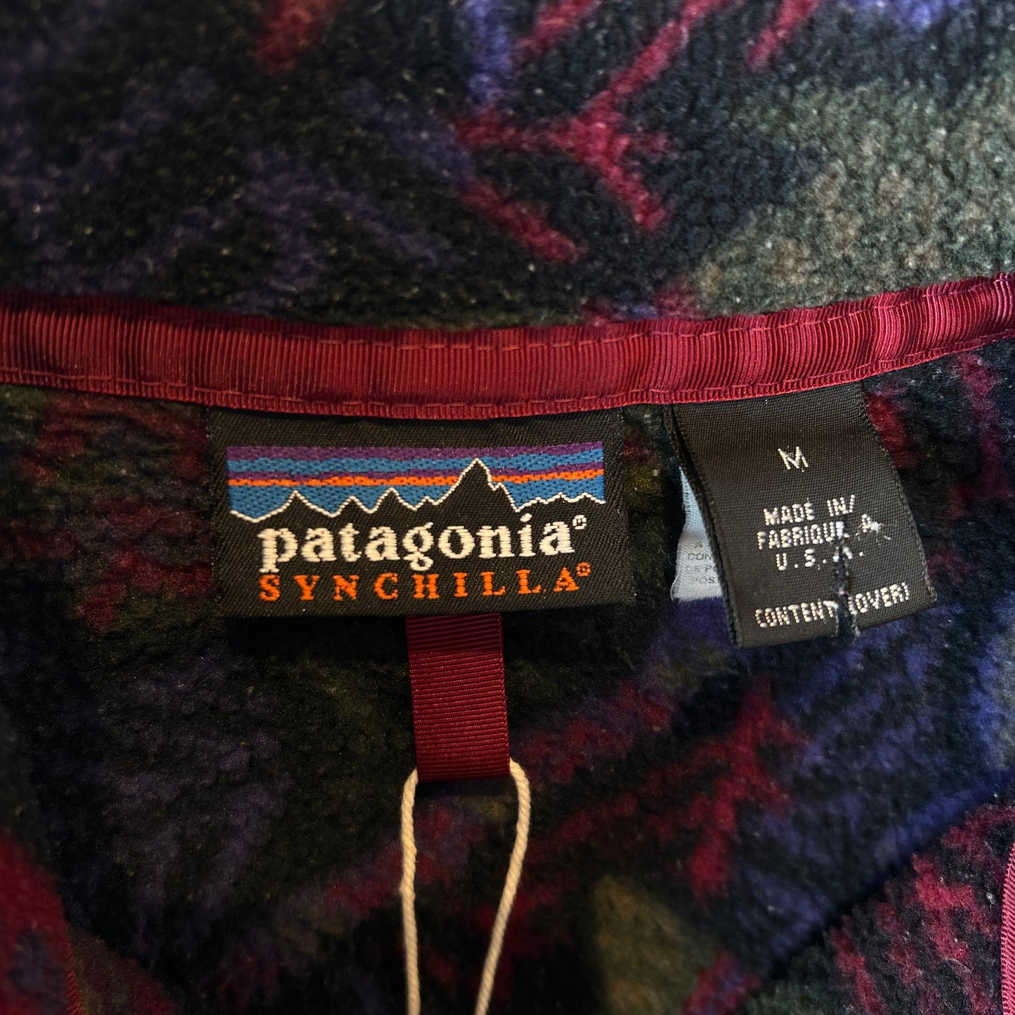 90's Patagonia パタゴニア Deep Sea 深海生物 総柄スナップT フリースプルオーバー (M)/A9753F-SO