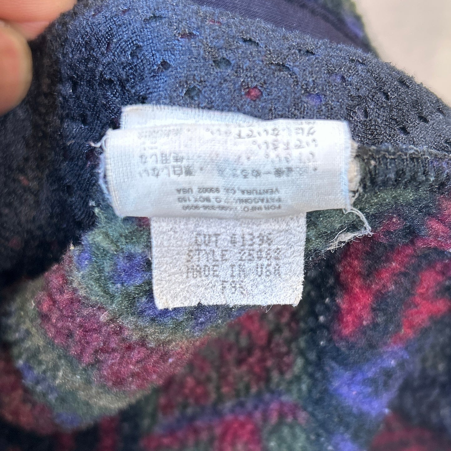 90's Patagonia パタゴニア Deep Sea 深海生物 総柄スナップT フリースプルオーバー (M)/A9753F-SO