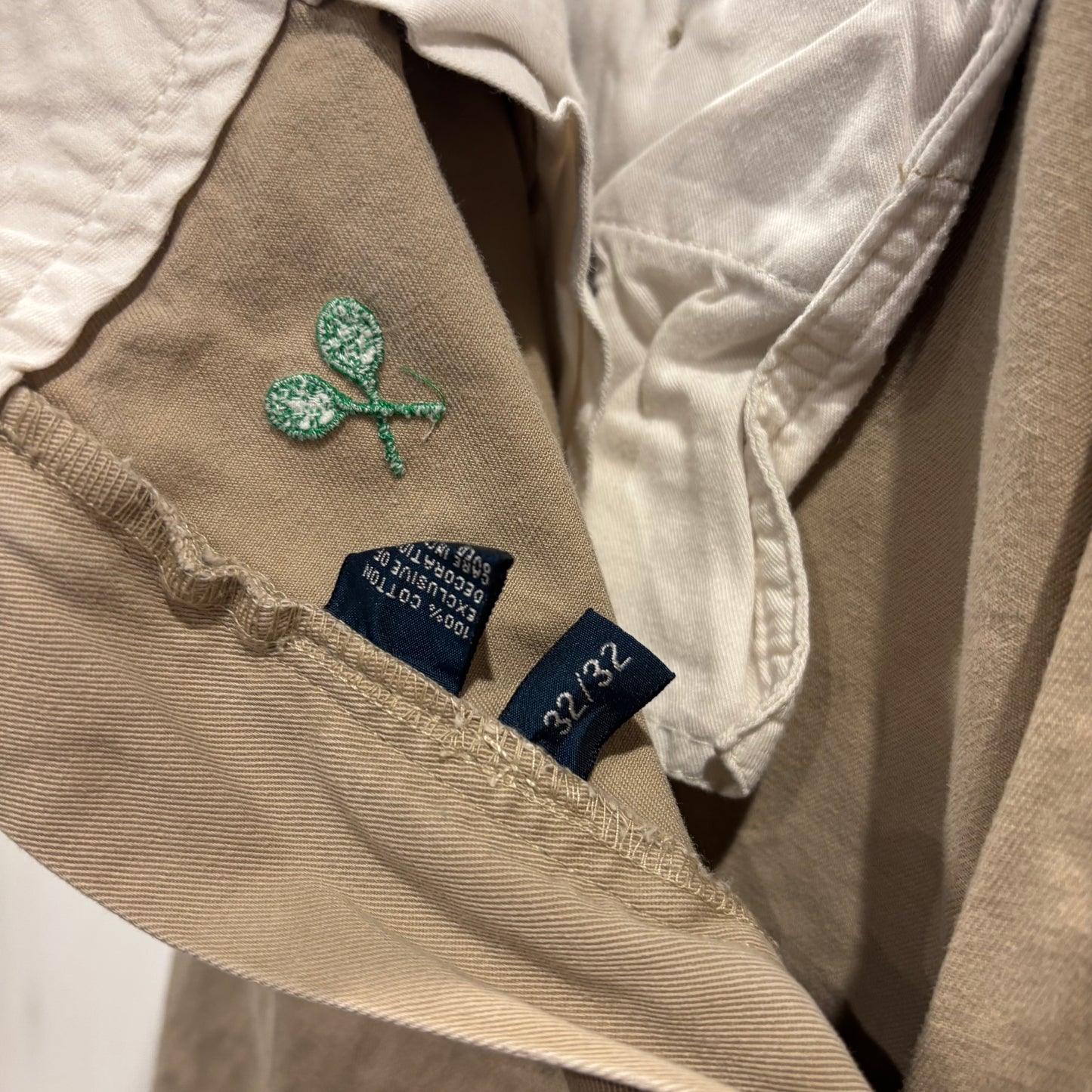 00's Polo by Ralph Lauren ラルフローレン テニス柄 ポロチノ パンツ ベージュ (32×32)/A9582P-SO