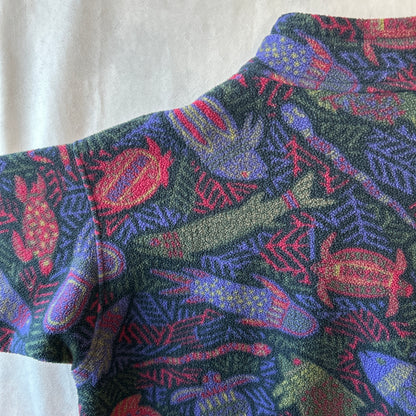 90's Patagonia パタゴニア Deep Sea 深海生物 総柄スナップT フリースプルオーバー (M)/A9753F-SO