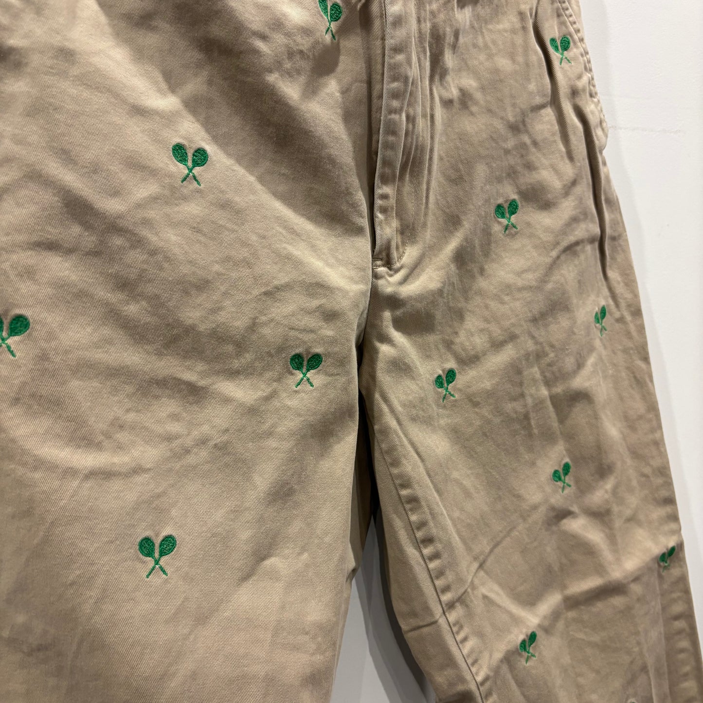 00's Polo by Ralph Lauren ラルフローレン テニス柄 ポロチノ パンツ ベージュ (32×32)/A9582P-SO