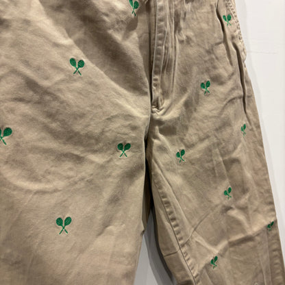 00's Polo by Ralph Lauren ラルフローレン テニス柄 ポロチノ パンツ ベージュ (32×32)/A9582P-SO