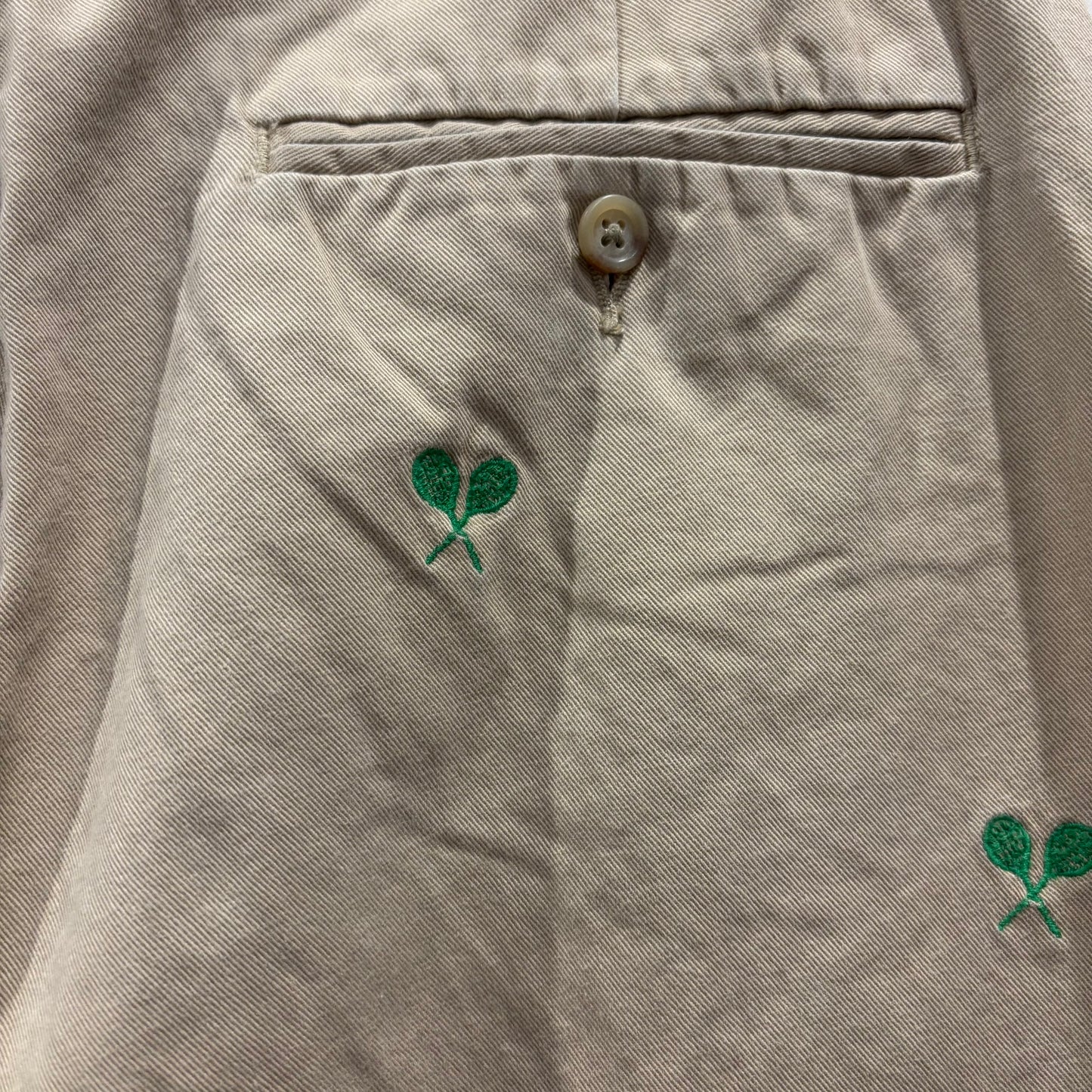 00's Polo by Ralph Lauren ラルフローレン テニス柄 ポロチノ パンツ ベージュ (32×32)/A9582P-SO