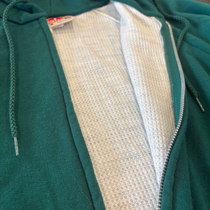 90's AMERICAN EDITION 無地 スウェット ジップフーディー 緑 (L) /B1539S-SO