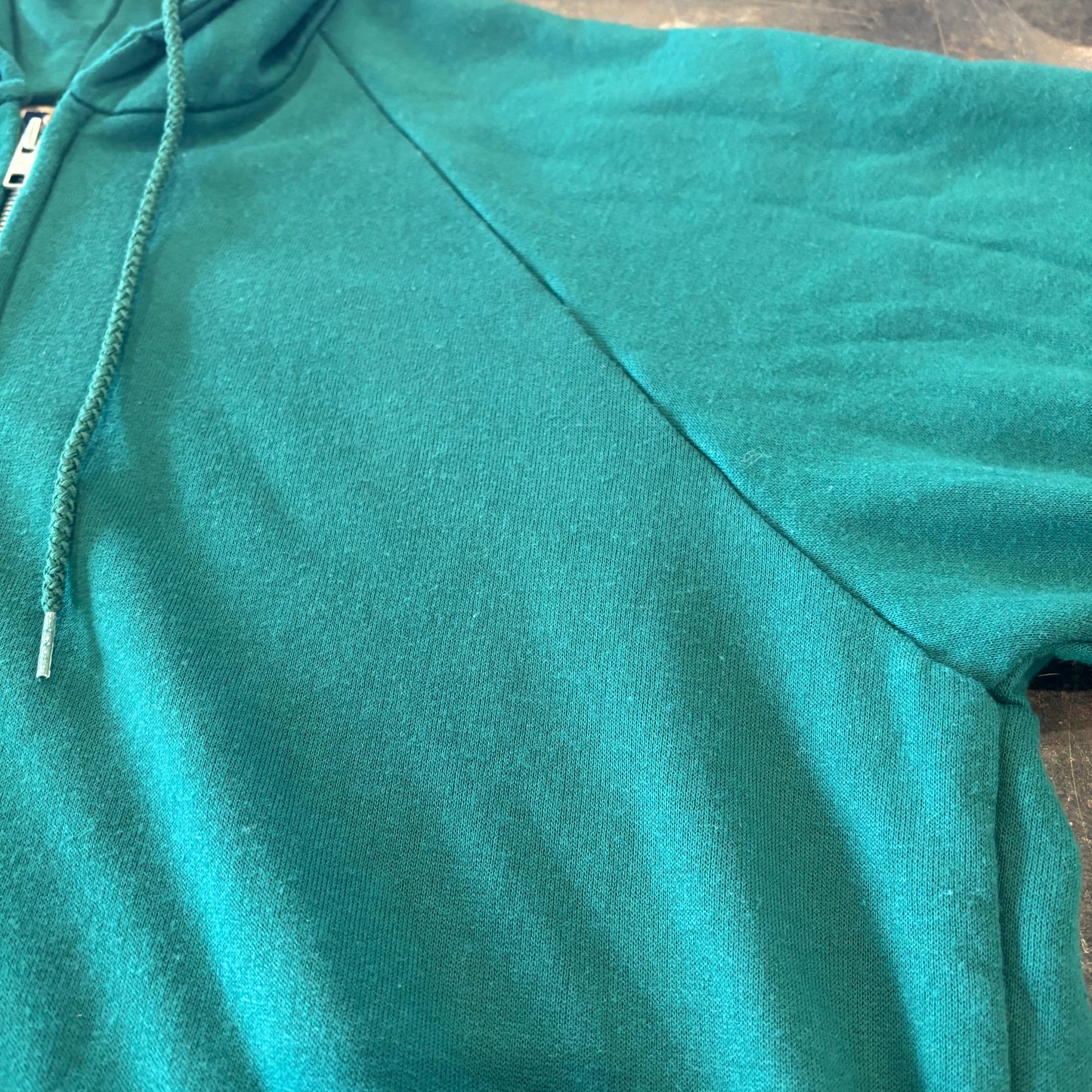 90's AMERICAN EDITION 無地 スウェット ジップフーディー 緑 (L) /B1539S-SO