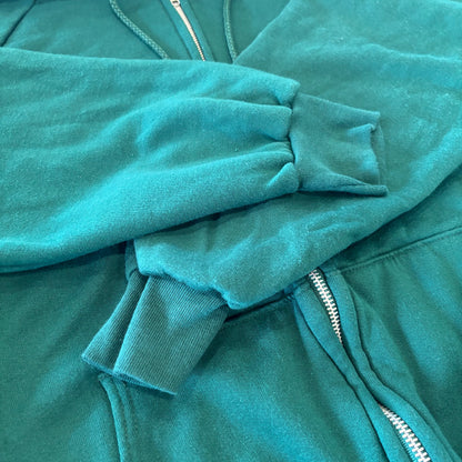 90's AMERICAN EDITION 無地 スウェット ジップフーディー 緑 (L) /B1539S-SO