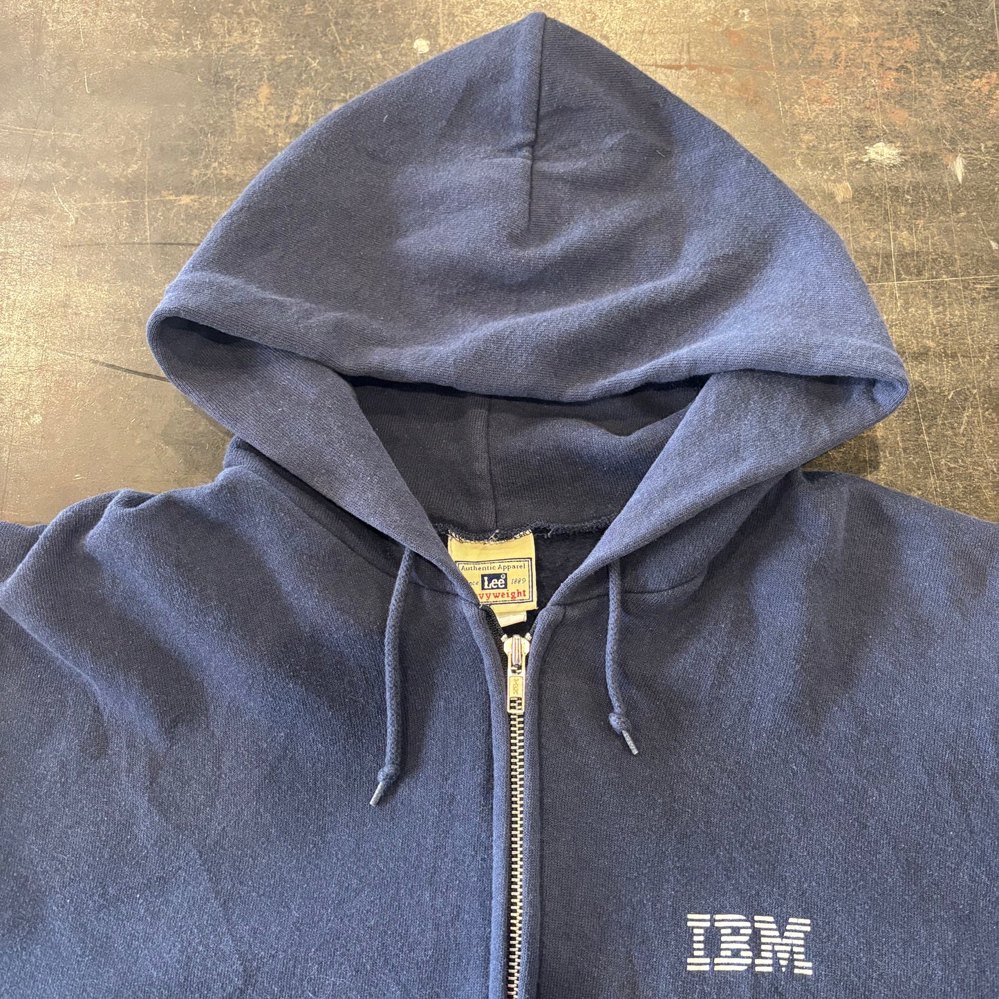 00's Lee IBM 企業 スウェット ジップフーディー ネイビー (XL) /A8522S-SO