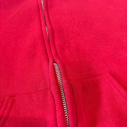 90's CHEETAH 無地 スウェット ジップフーディー 赤 (XL) /B3463S-SO