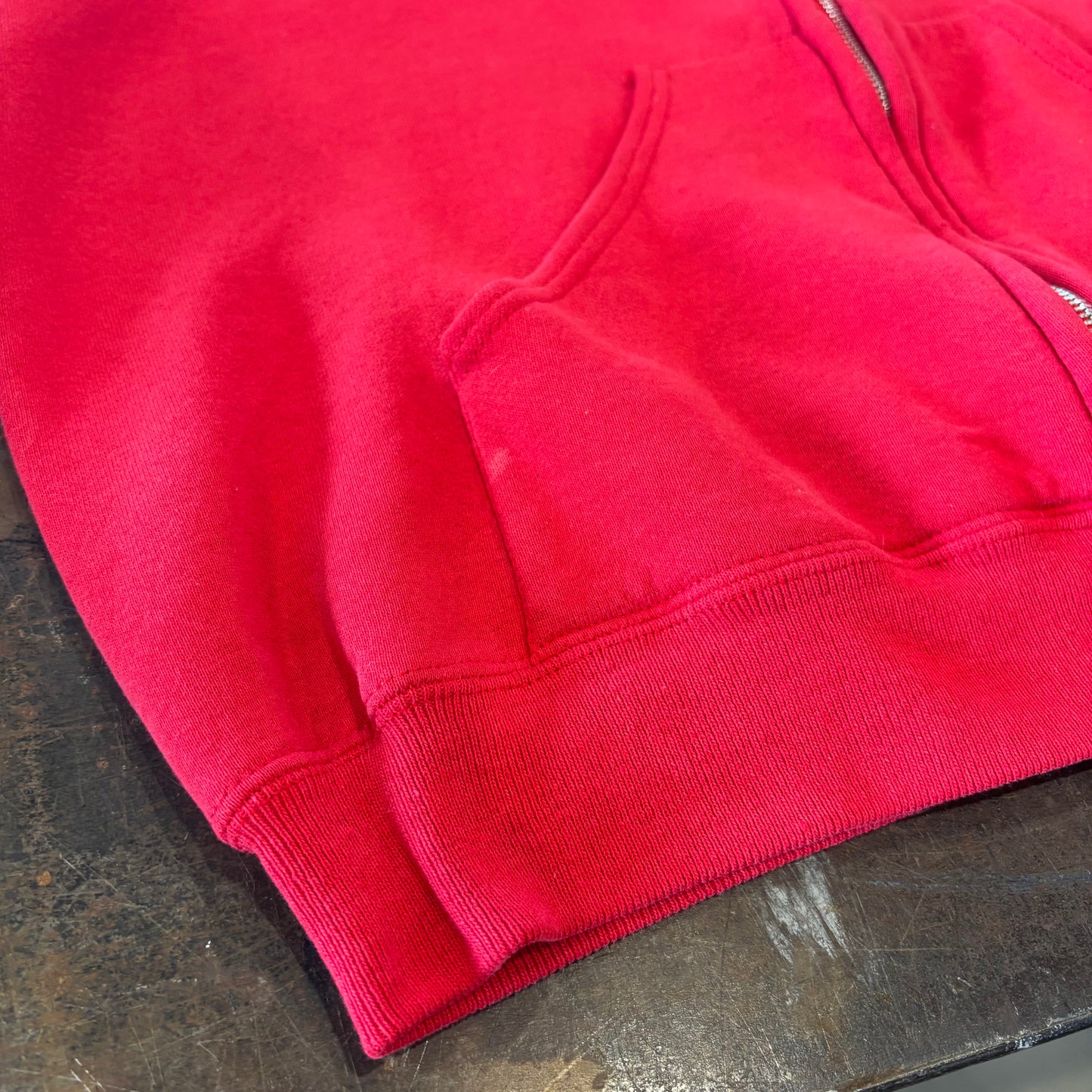 90's CHEETAH 無地 スウェット ジップフーディー 赤 (XL) /B3463S-SO