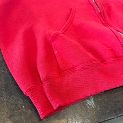 90's CHEETAH 無地 スウェット ジップフーディー 赤 (XL) /B3463S-SO