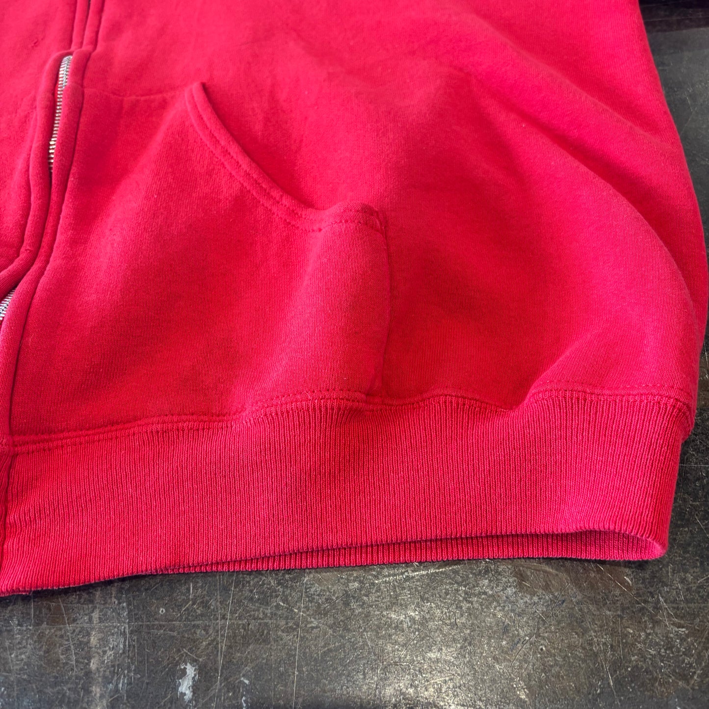 90's CHEETAH 無地 スウェット ジップフーディー 赤 (XL) /B3463S-SO