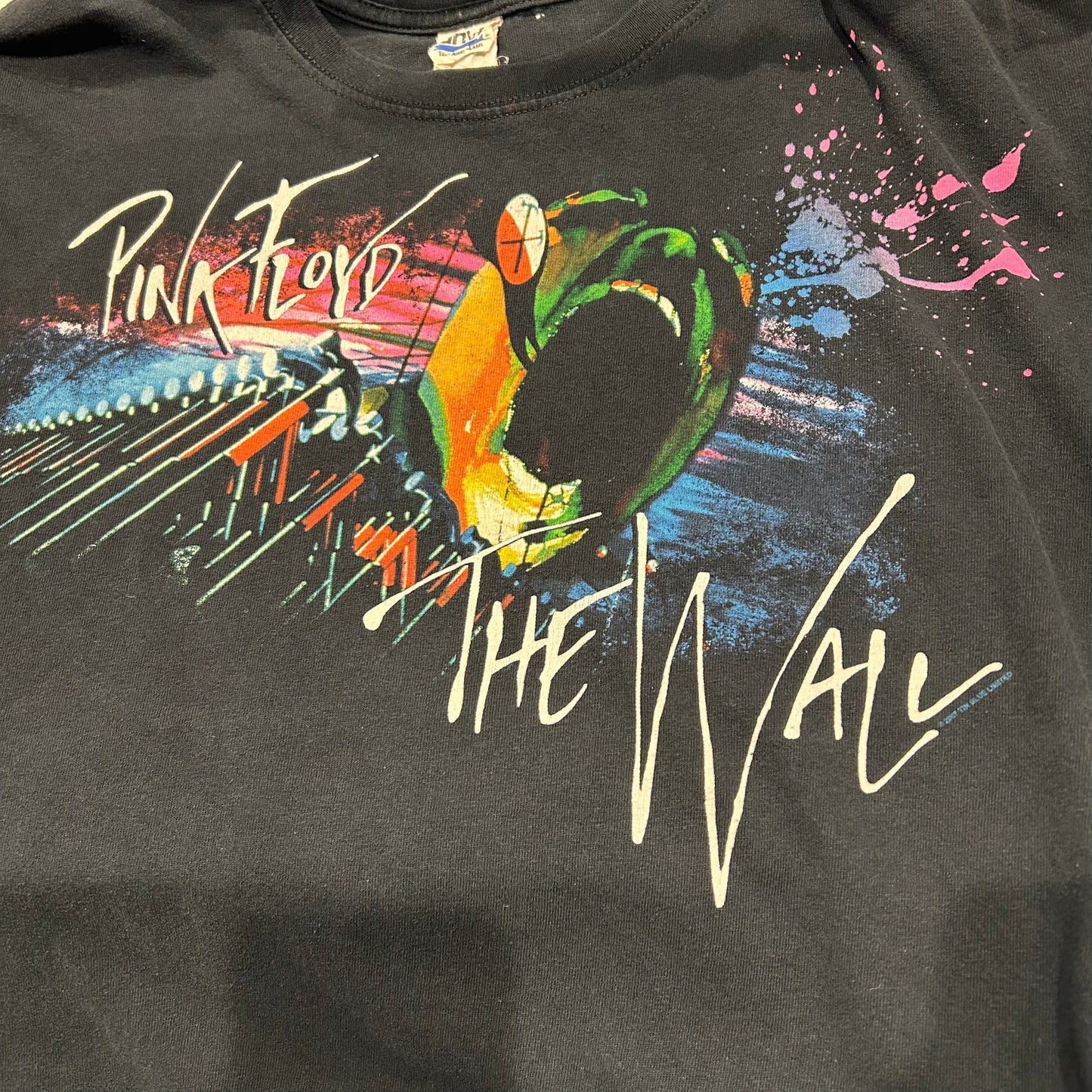 00's anvil PINK FLOYD ピンクフロイド"THE WALL" Tシャツ 黒(XL)A6488T-SO