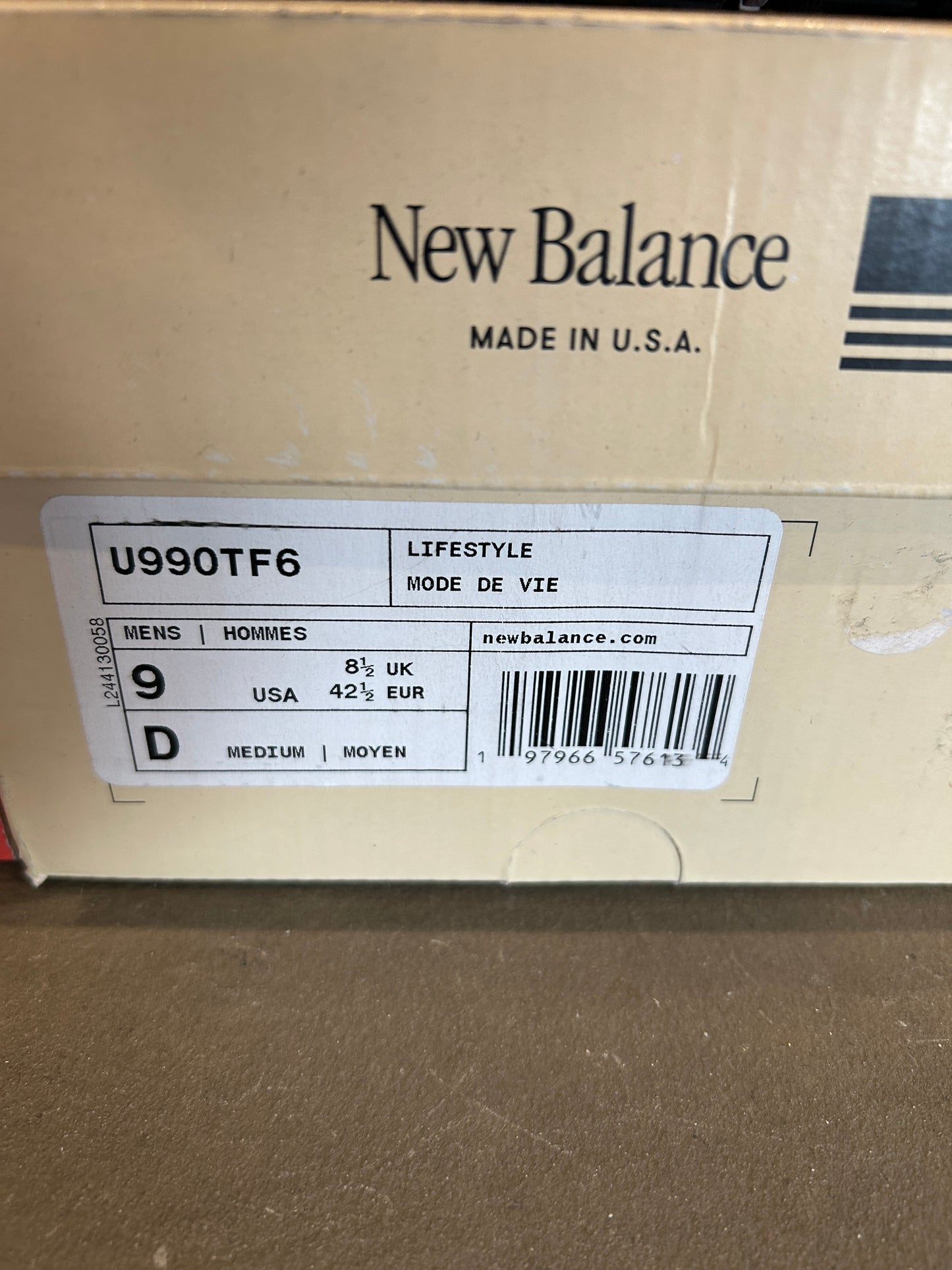 New Balance U990TF6 V6 スニーカー ニューバランス Made in USA US 9(27cm)/A8254AC-SO