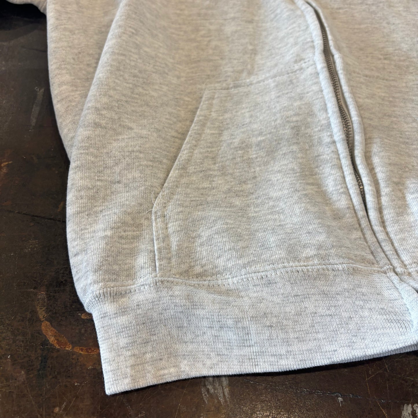 90's DISCUS ATHLETIC スウェット ジップフーディー 無地 アッシュグレー (L) /A8924S-SO