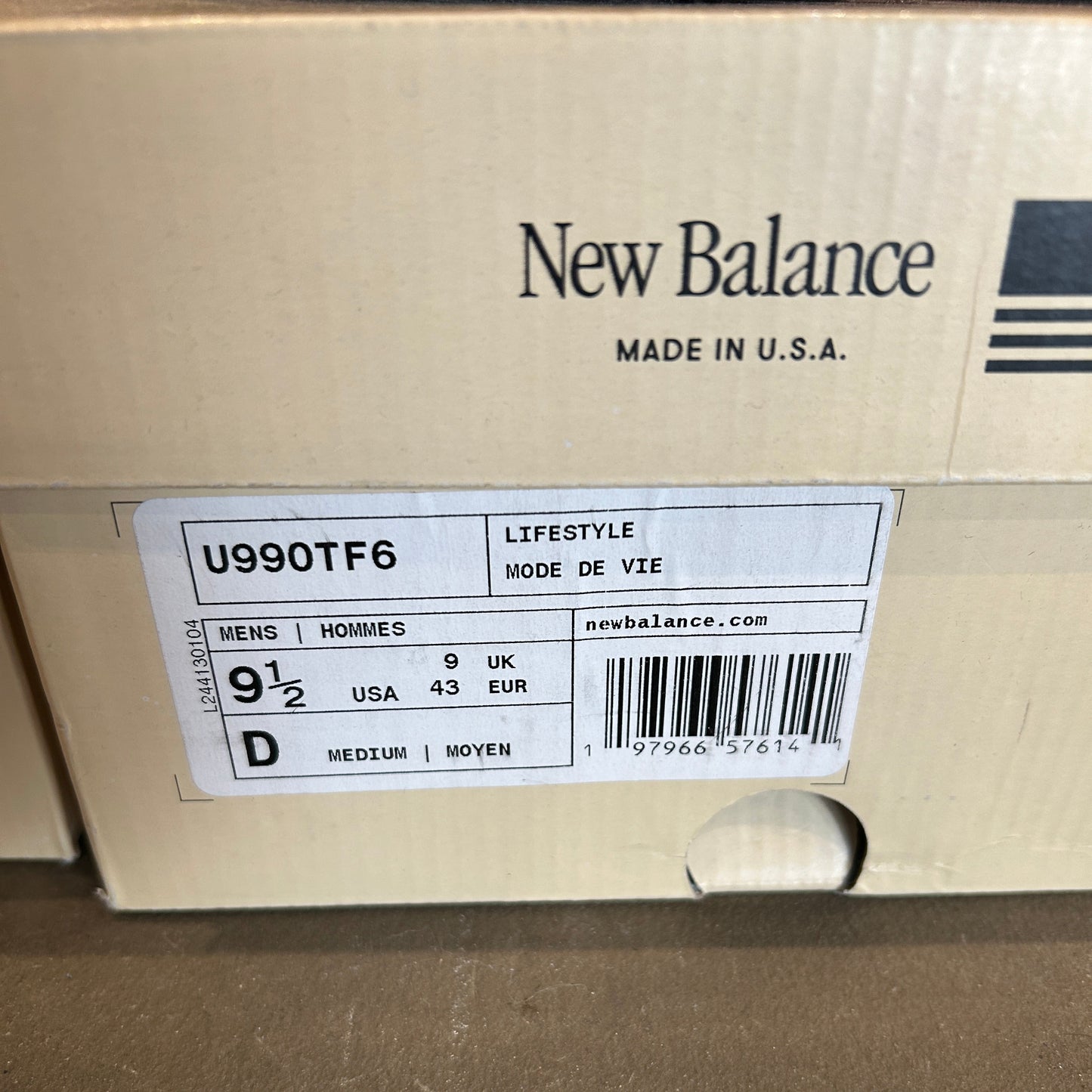 New Balance U990TF6 V6 スニーカー ニューバランス Made in USA US 9.5(27.5cm)/C0905AC-SO