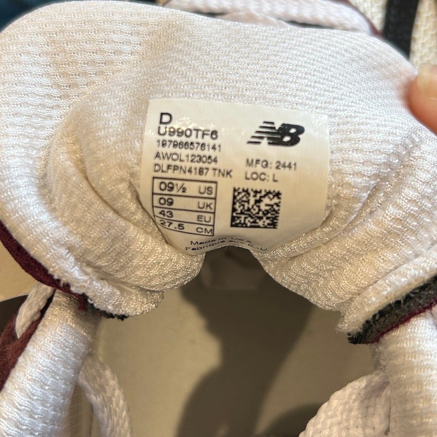 New Balance U990TF6 V6 スニーカー ニューバランス Made in USA US 9.5(27.5cm)/C0905AC-SO