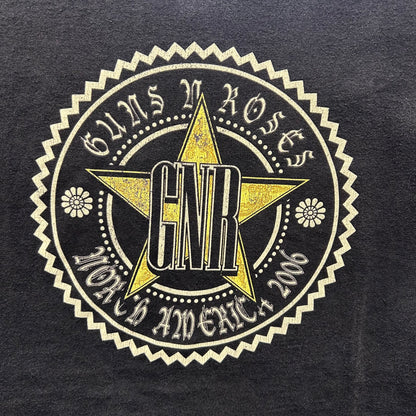 00's GUNS N' ROSES ガンズアンドローゼス 2006アメリカツアーTシャツ 黒(XL)/A6478T-SO
