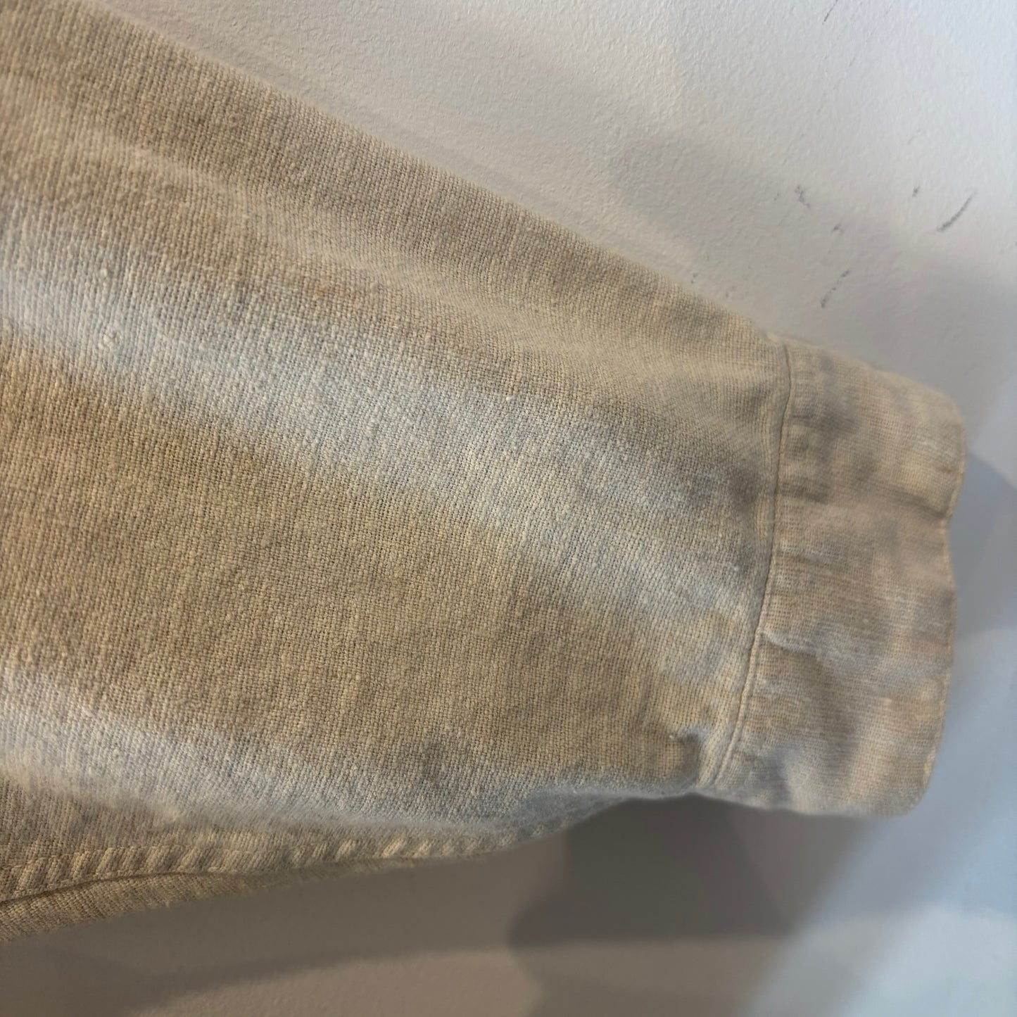 90's Patagonia パタゴニア 長袖リネンコットンワークシャツ アイボリー(L)/B3697S-SO