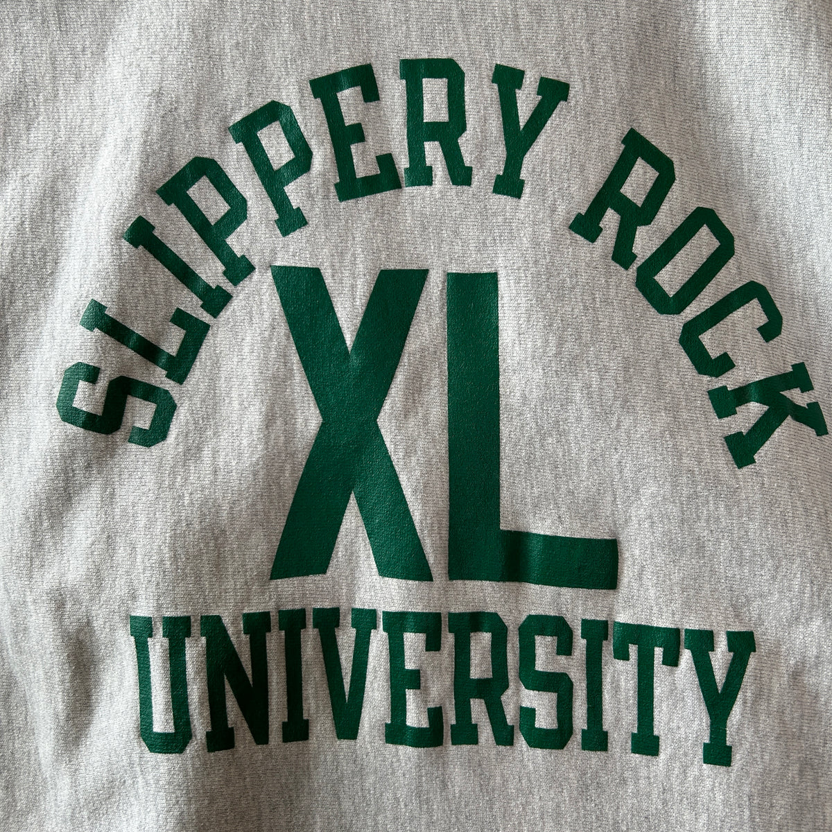 90's Champion Reverse Weave リバース Slippery Rock University カレッジスウェット (XL)/A6083R-SO