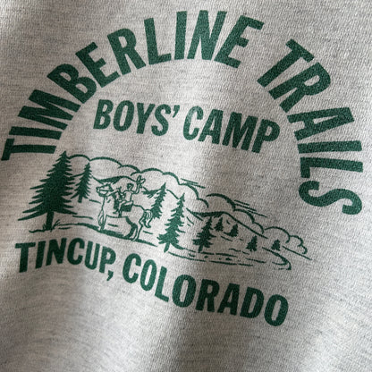 50's Huskee Mills 前V 染み込みプリントスウェット グレー(M)/A1786S-SO