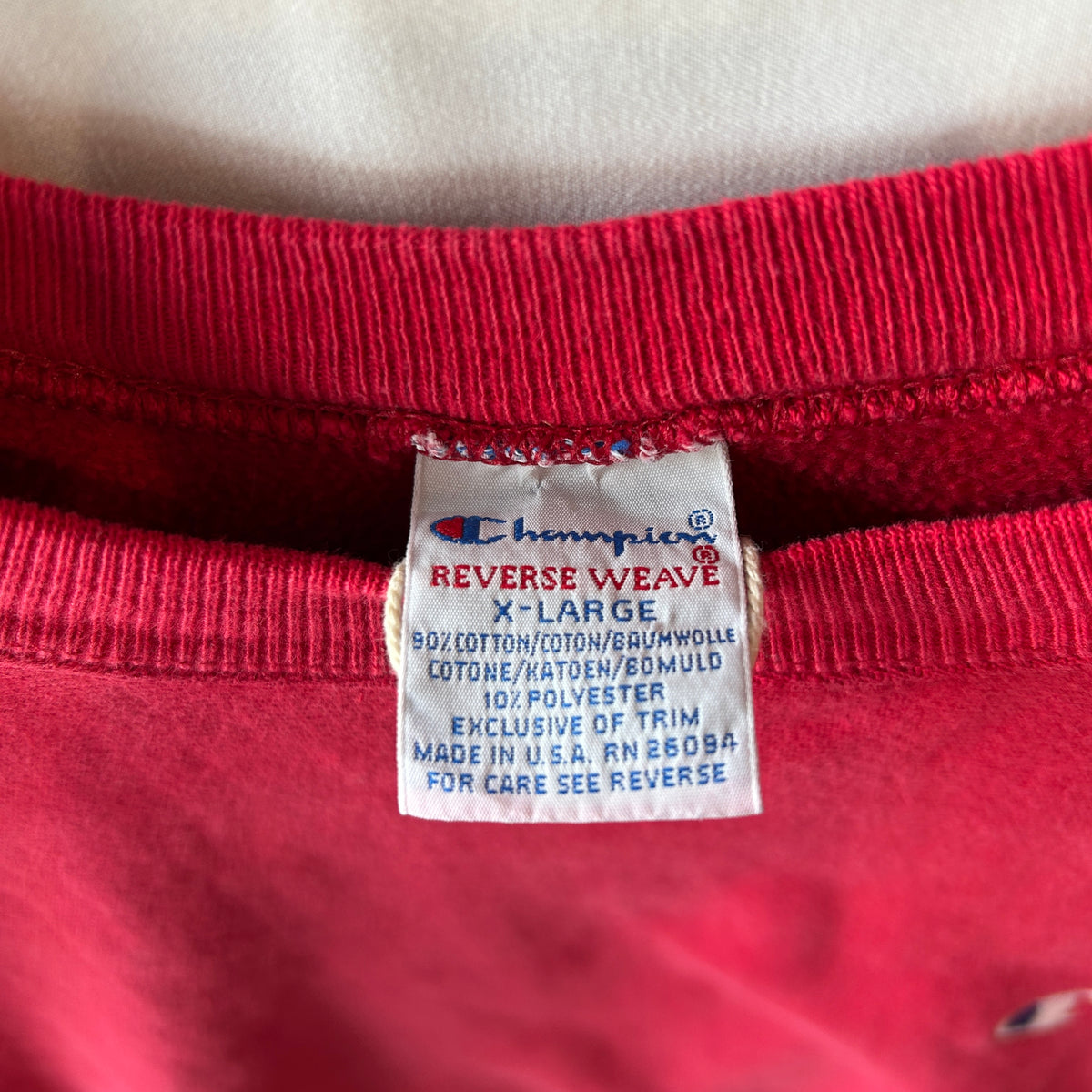 90's Champion ReverseWeave リバースウィーブ スウェット 赤 フェード(XL)/C1439R-SO