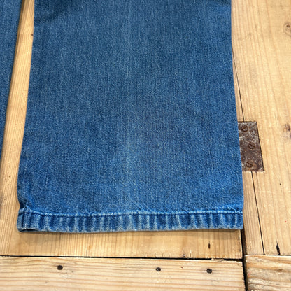00's Polo Ralph Lauren ラルフローレン 2タック　デニムトラウザーズ パンツ ブルー (34×30)/A5336P-SO
