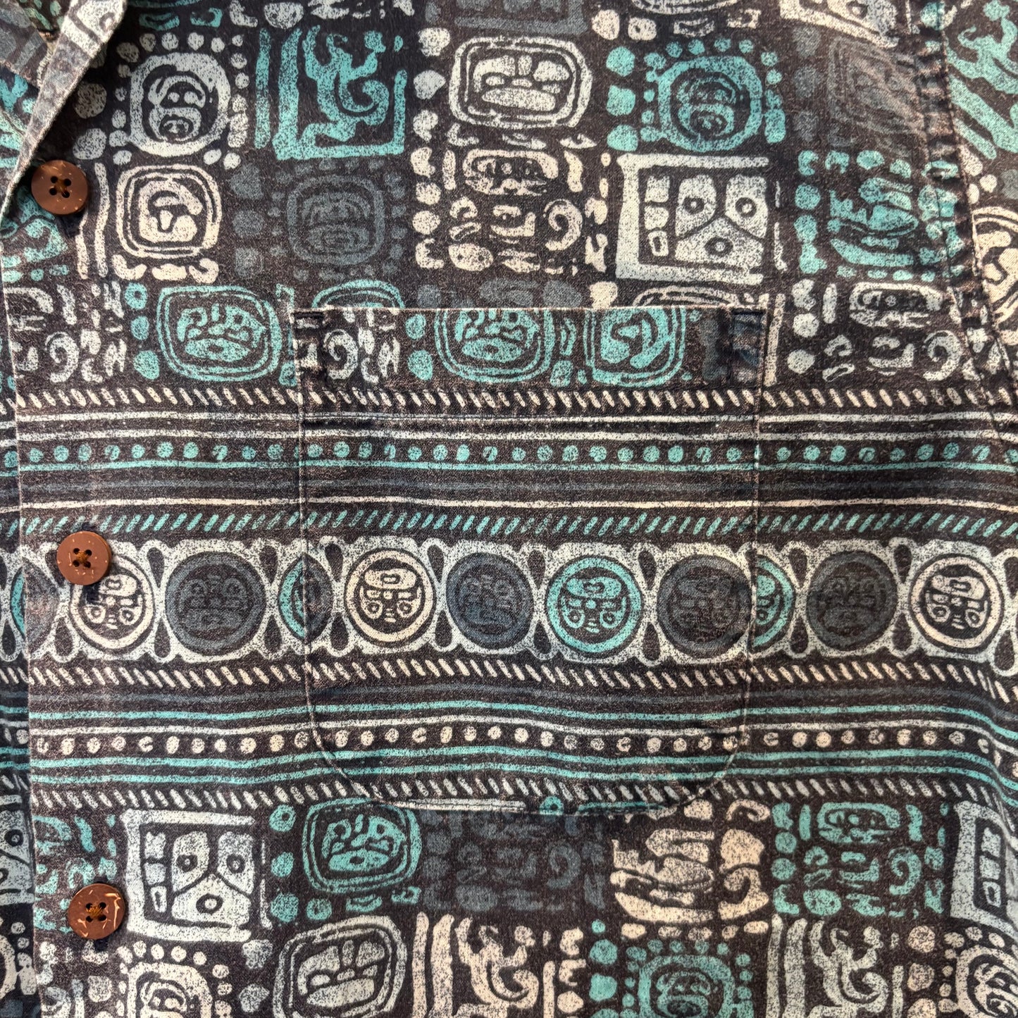 00's L.L.Bean エルエルビーン 総柄 トロピック オープンカラーシャツ 青系 (サイズ不明) B3684SH-SO