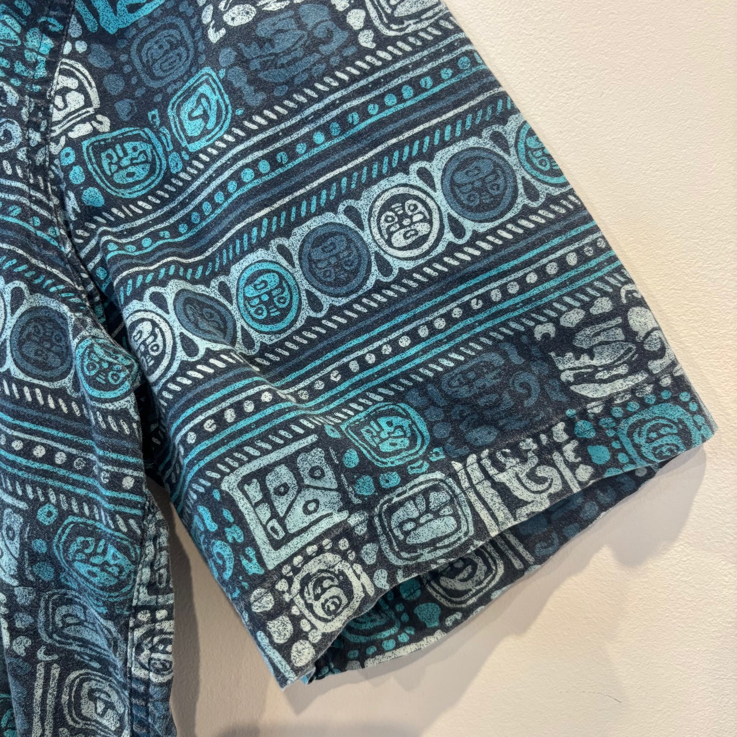00's L.L.Bean エルエルビーン 総柄 トロピック オープンカラーシャツ 青系 (サイズ不明) B3684SH-SO