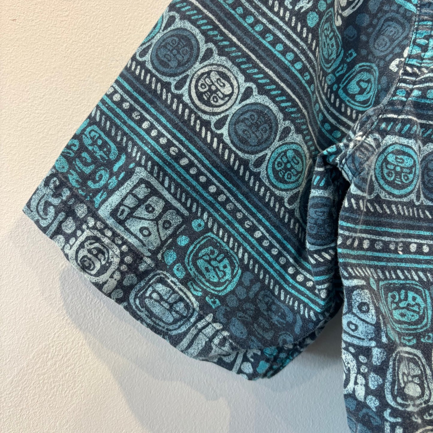 00's L.L.Bean エルエルビーン 総柄 トロピック オープンカラーシャツ 青系 (サイズ不明) B3684SH-SO