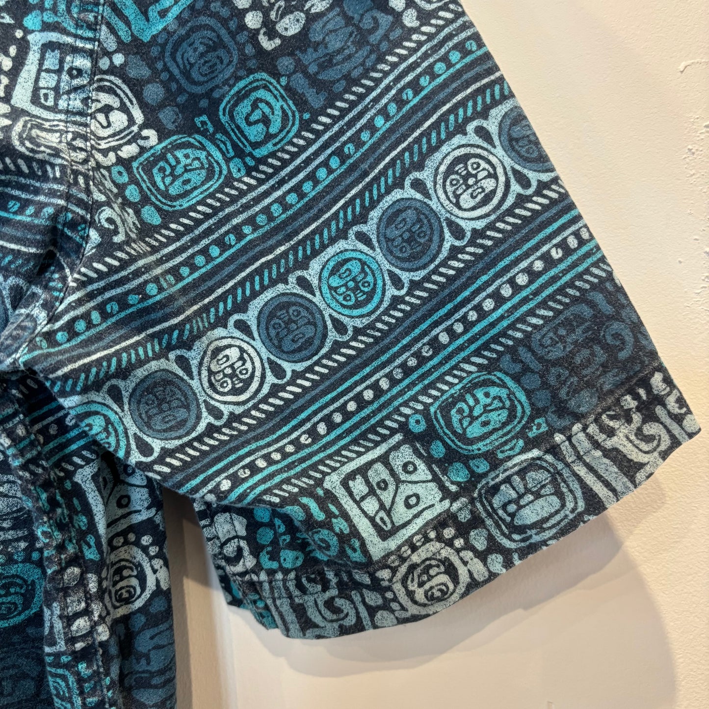 00's L.L.Bean エルエルビーン 総柄 トロピック オープンカラーシャツ 青系 (サイズ不明) B3684SH-SO