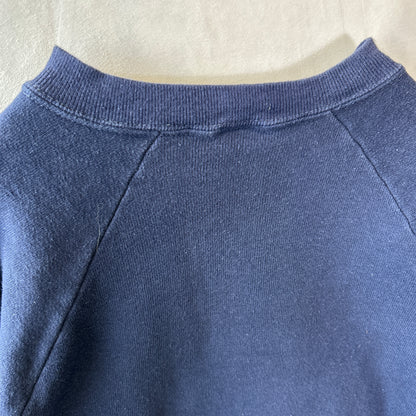 60's Sears シアーズ ブランクスウェット ラグラン 綿100 ネイビー(L)/AA5833S-SO