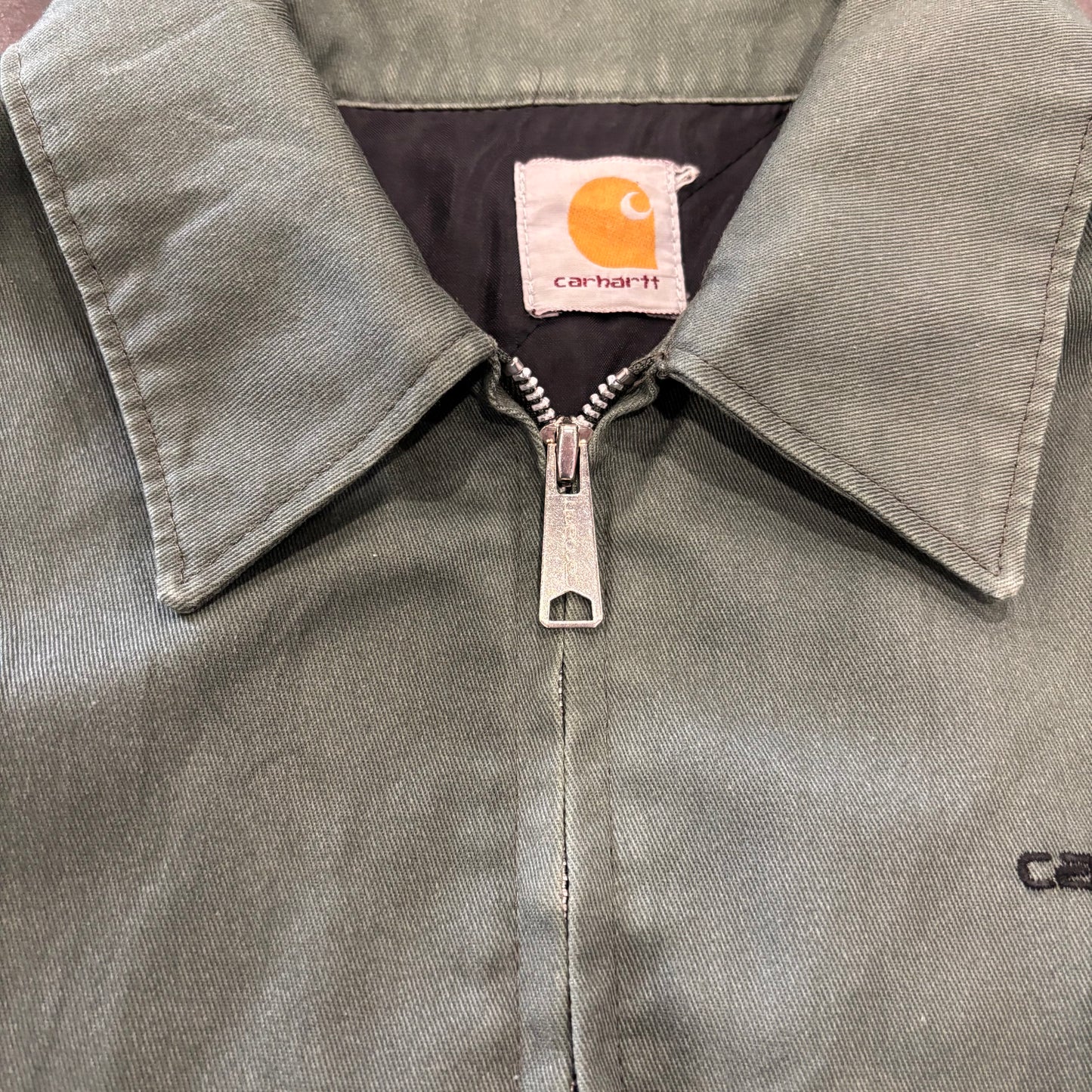 00's Carhartt コットンツイル ジャケット グリーン (不明)/A8298J-SO