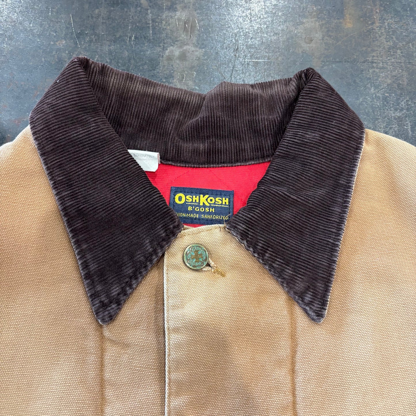 90's OSH KOSH coverall ダック カバーオール チョア ジャケット (42)/A8299J-SO