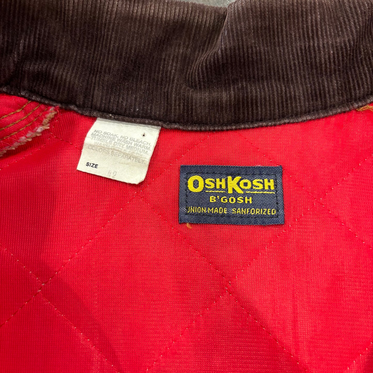 90's OSH KOSH coverall ダック カバーオール チョア ジャケット (42)/A8299J-SO