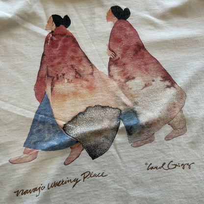90's "Navajo Walking Place"by Carol Grigg アートTシャツ 白(L)/B1956T-SO