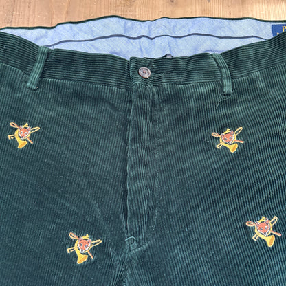 00's Polo Ralph Lauren corduroy pants fox ポロ ラルフローレン 狐 楽器 刺繍 コーデュロイ パンツ (38 34)/A4914P-SO
