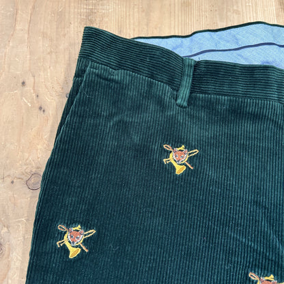00's Polo Ralph Lauren corduroy pants fox ポロ ラルフローレン 狐 楽器 刺繍 コーデュロイ パンツ (38 34)/A4914P-SO