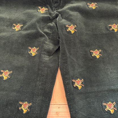00's Polo Ralph Lauren corduroy pants fox ポロ ラルフローレン 狐 楽器 刺繍 コーデュロイ パンツ (38 34)/A4914P-SO