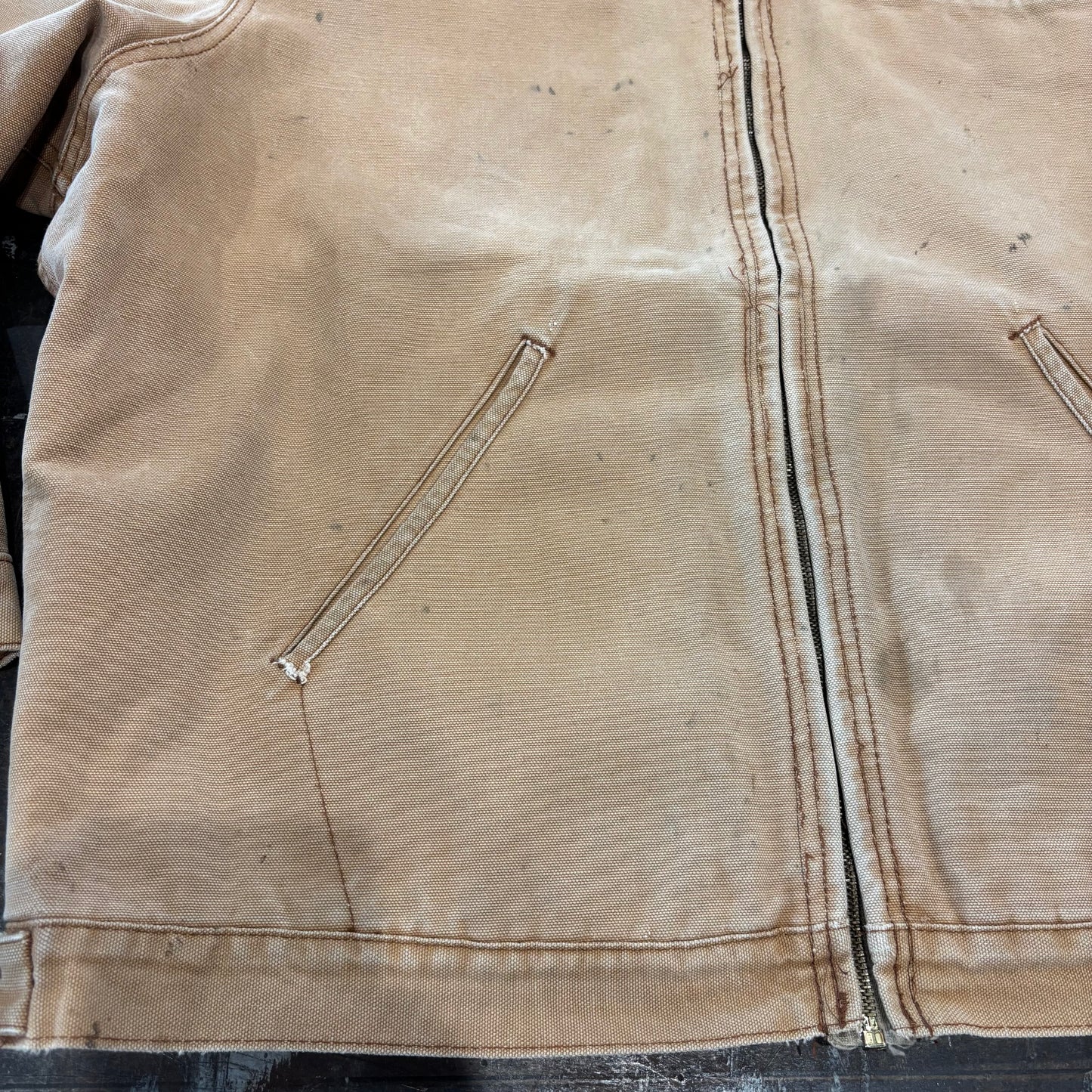 80's Dickies work jacket ダック ワーク ジャケット デトロイトタイプ ベージュ (L)/A8300J-SO
