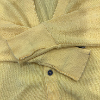 70's IZOD アクリルカーディガン イエロー (M)/B0421J-SO