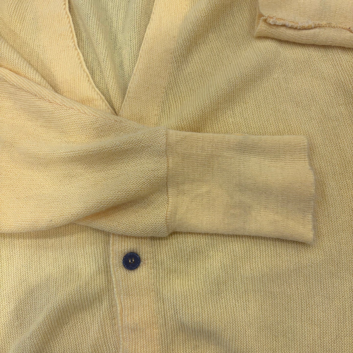 70's IZOD アクリルカーディガン イエロー (M)/B0421J-SO