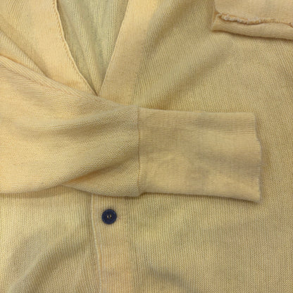 70's IZOD アクリルカーディガン イエロー (M)/B0421J-SO