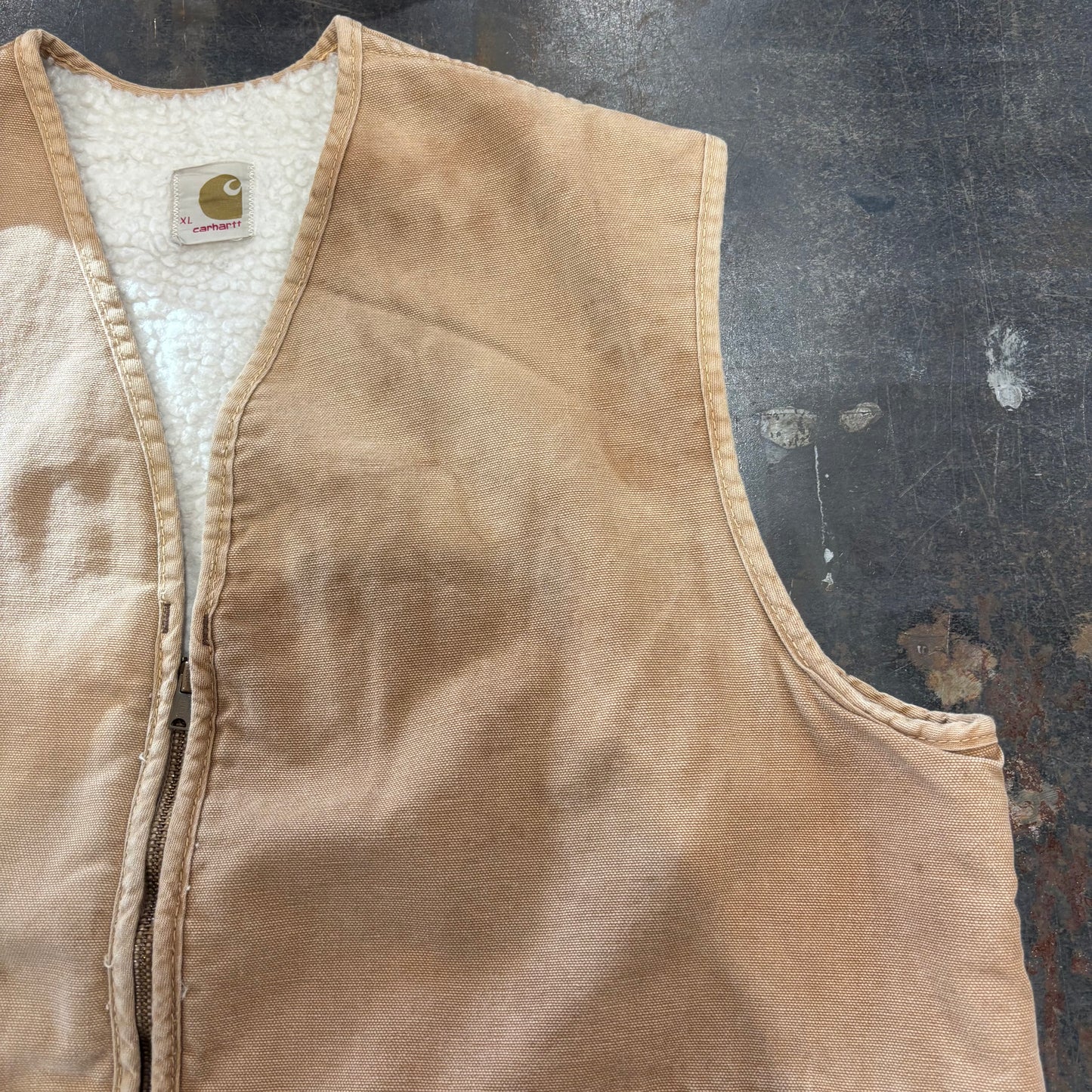 70's Carhartt boa vest ボア ハンティング ベスト (XL)/A8175V-SO