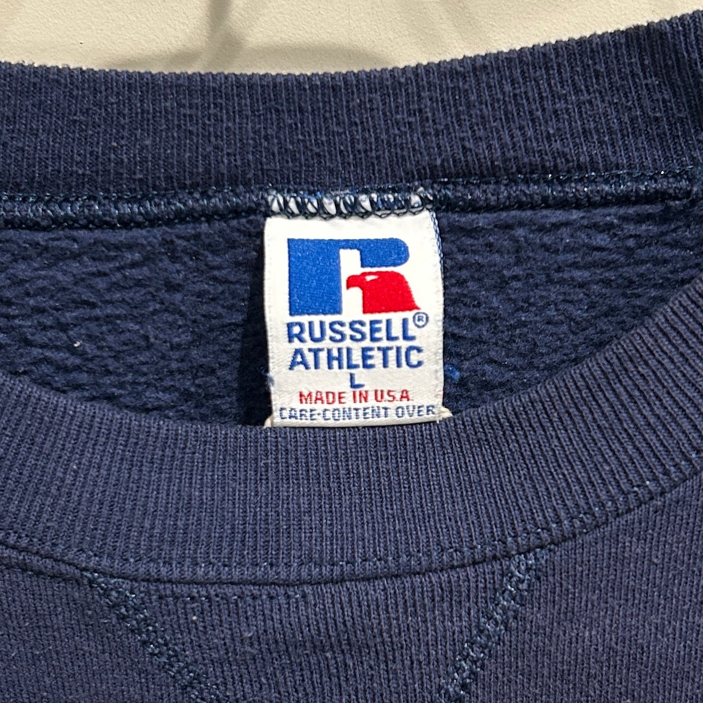 90's Russell ラッセル CASADY ATHLETIC カレッジスウェット USA製 ネイビー(L)/A8930S-SO