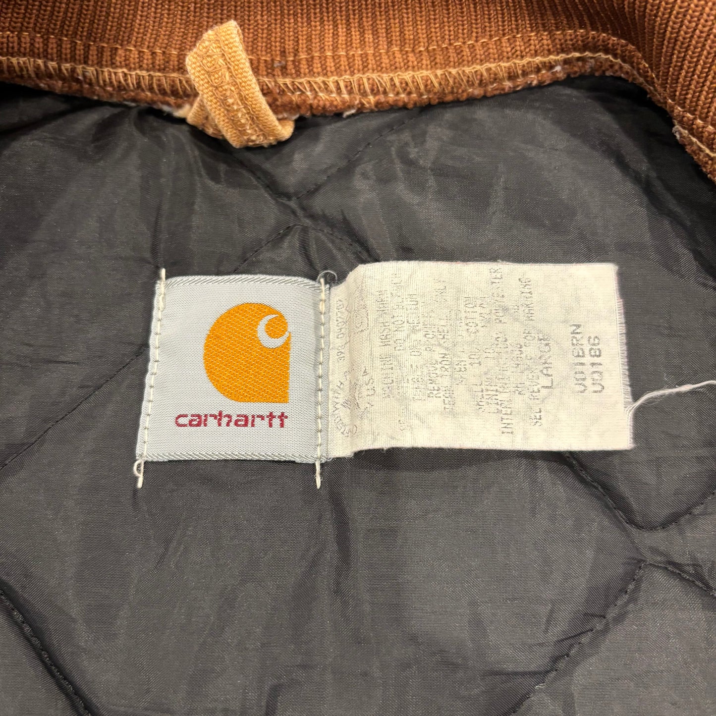 90's Carhartt work vest ダック ワーク ベスト 腰ゴム ベージュ(L)/A6707V-SO