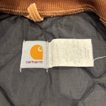 90's Carhartt work vest ダック ワーク ベスト 腰ゴム ベージュ(L)/A6707V-SO