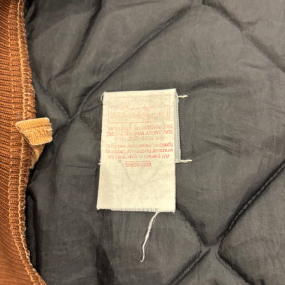 90's Carhartt work vest ダック ワーク ベスト 腰ゴム ベージュ(L)/A6707V-SO