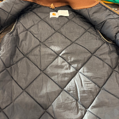 90's Carhartt work vest ダック ワーク ベスト 腰ゴム ベージュ(L)/A6707V-SO